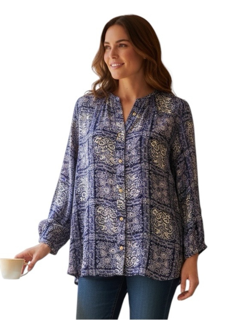 “Akemi + Kin” Coconino Button Up Blouse